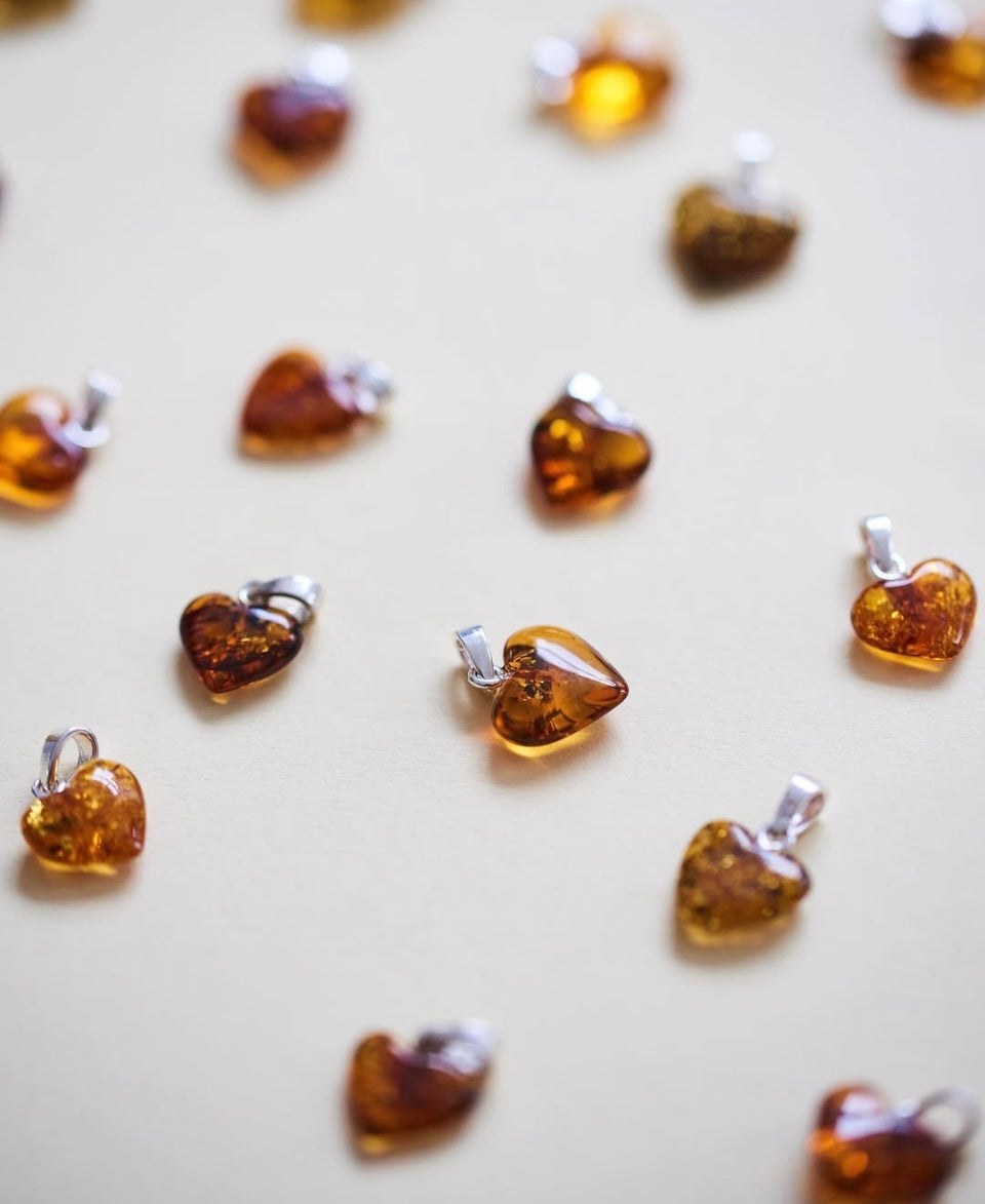 Amber Heart Pendant